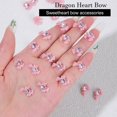 thumbnail image 3 of 40Pcs Pink Bow 3D Nail Charms Shiny Heart Rhinestone Inlay DIY Craft Project Jewelry Accessories Phone Case Ornaments Nail Art De, 3 of 10