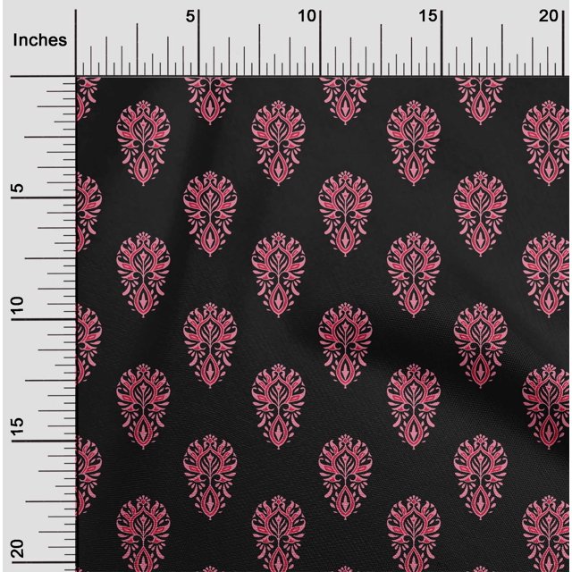 oneOone Georgette Viscose Fabric Floral Block Decor Fabric Printed BTY 42 Inch Wide
