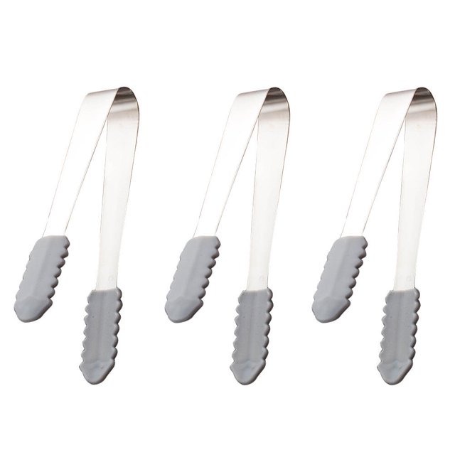 Shisuyan Silicone Ice Picker Silver 3Pcs 4.9X0.8X0.6In