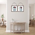 thumbnail image 3 of IH Casa Decor Framed Floral Print Glass Wall Hanger Asstd - Set of 2, 3 of 3