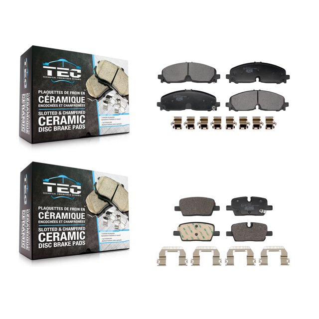 TEC Front Rear Ceramic Brake Pads Kit for Car Chevrolet Traverse Blazer Cadillac GMC Acadia XT5 Buick Enclave XT6 KTC-100872