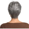 thumbnail image 3 of HSHDLDF Well Pixie Cut Short Grey Human Hair Wigs For Women Natural Wig, 3 of 4