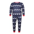 thumbnail image 3 of Ensemble de Pyjamas de Noël pour la Famille, Imprimé Cartoon Elk, Haut à Manches Longues à Col Ras du Cou + Pantalon Long Élastique, 3 of 8