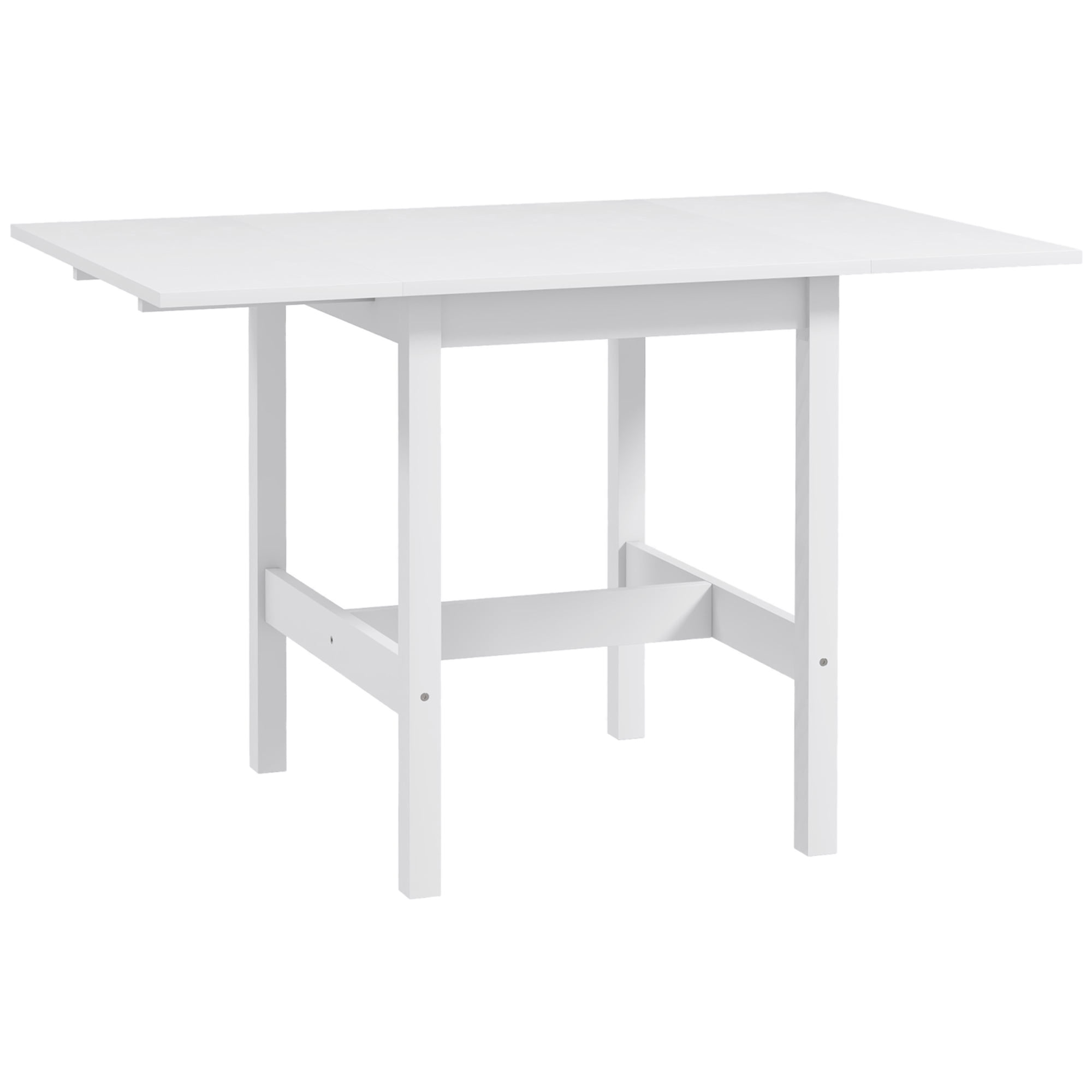 CoSoTower Solid Wood Kitchen Table, Farmhouse Drop Leaf Tables for Small Spaces, Folding Dining Table, White