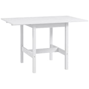 HOMCOM Foldable Dining Table, Drop Leaf Table with Solid Wood Frame