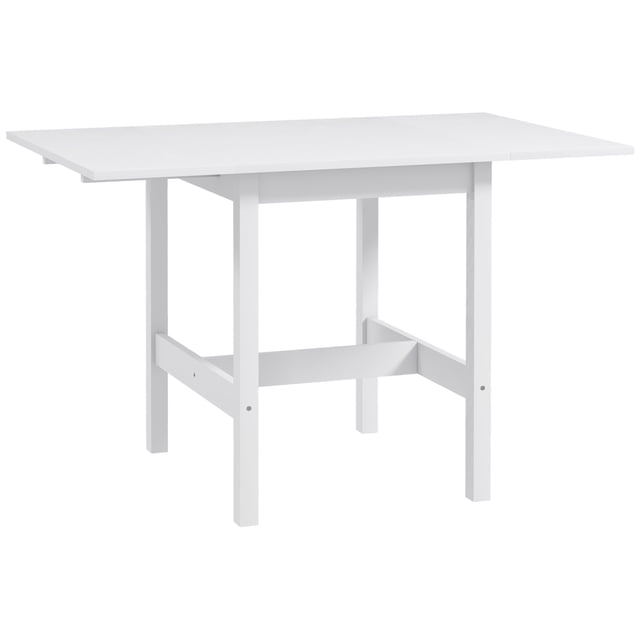 CoSoTower Solid Wood Kitchen Table, Farmhouse Drop Leaf Tables for Small Spaces, Folding Dining Table, White