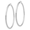 thumbnail image 2 of Boucles d'Oreilles Créoles Rondes en Or Blanc 10K 3mm, 2 of 3