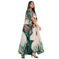 thumbnail image 3 of Oussum Robe Kaftan Longue en Polyester Grande Taille à Motif Tribal Pêche pour Femmes, 3 of 7