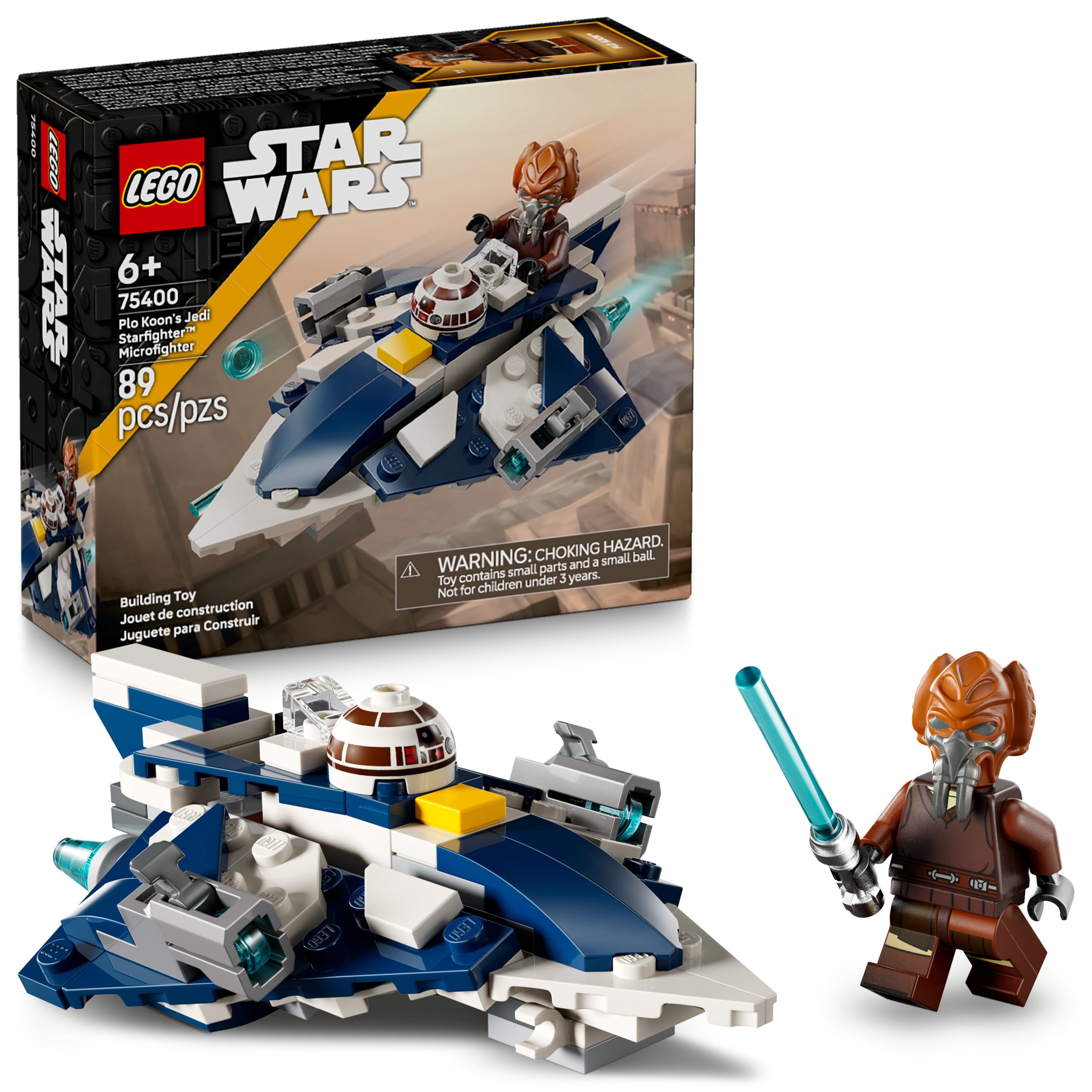 LEGO Star Wars Microvaisseau Jedi Starfighter de Plo Koon, Jouet de Construction 75400