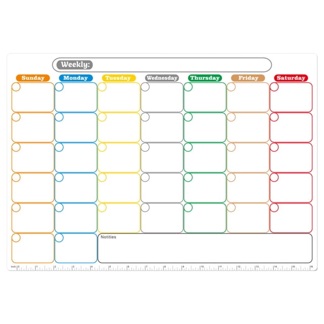 Magnetic Monthly Refrigerator Schedule | Custom Erasable Message Board | PET Whiteboard | Soft Writable Surface | 30x43cm | Family & Office Organization Tool