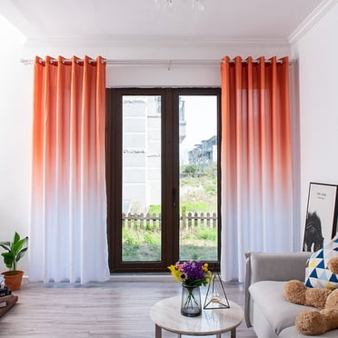 EGNMCR Curtains, Curtains for Bedroom Leaves Sheer Curtain Tulle Window Voile Drape Valance 1 Panel Fabric Window curtains