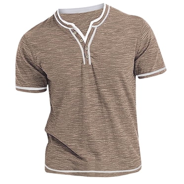EGNMCR T Shirts for Man Men's Top Shirt Slim Short Sleeved Lapel Casual Sports Bottom Shirt T-shirt Top Gifts for Men