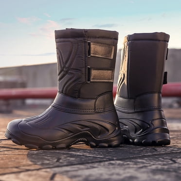 LSLJS Chaussures de Sport pour Hommes, Chaussures d'Hiver pour Hommes à Tige Haute Doublées de Velours, Chaussures de Neige, Chaussures de Sport d'Extérieur