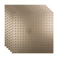 thumbnail image 1 of Fasade Miniquattro 2ft x 2ft Ceiling Panel 5 Pack Brushed Nickel, 1 of 5