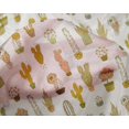 thumbnail image 5 of oneOone Silk Tabby Yellow Fabric Cactus Sewing Craft Projects Fabric Prints By Yard 42 Inch Wide, 5 of 5