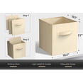 thumbnail image 3 of Sorbus Fabric Storage Bins 11" Foldable Cubes With Handles For Pantry, Cubbies, Toy And Closet Shelving Organization - 8Pk, 3 of 7