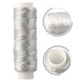 thumbnail image 3 of BUYISI Sewing Thread Glossy Silver And Gold Embroidery Thread Supplies For Patchwork Diy Knitting And Sewing Hand Making 200M Silver Thread, 3 of 5
