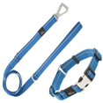 thumbnail image 1 of Pet Life CLSH15BLSM Advent Extérieur Série 3M Réfléchissant 2-en-1 Durable Martingale Formation Laisse & Col & 44; Bleu - Petit, 1 of 4