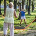 thumbnail image 3 of Portable Badminton Net Set with Storage Base, Folding Volleyball Badminton Net with 2 Badminton Rackets 2 Shuttlecocks Griptape 10x5 ft Net, Easy Setup for Beach Backyard Combo Set, 3 of 7