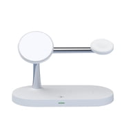 Birdeem 5-In-1 Double Coil Wireless Charger for Mobile Phone 15W Fast Charging for Watch Earphones