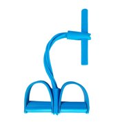 AHMT Fitness Resistance Bands, 4 Tube Pedal Ankle Puller, 2025 Upgrade Stretch Bands for Sit Up Exercise Equipment, Suitable for Abdomen/Arm/Leg Stretching Slimming Training(1PCS,Blue)