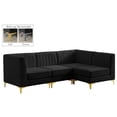 thumbnail image 1 of Meridian Furniture Alina Sectionnel Modulaire en Velours Noir, 1 of 19