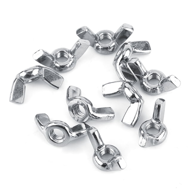 Wing Nut,10pcs Stainless Steel SS316 Stainless Steel Wing Nut Fastener Exquisite Design