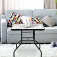 thumbnail image 4 of Costway 31.5" Patio Square Glass Top Table Steel Frame Dining Table Patio Furniture, 4 of 10