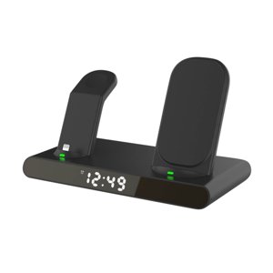 Wireless Phone Charger,Clock 15W 3 in 1 Vertical Wireless Charger Suitable for Mobile Phone Watch Headset 3 in 1,Magnetic Phone Charger,Wireless Charger Station,Wireless Charger 3 in 1