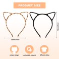 thumbnail image 1 of maskred 2pcs/set Stylish And Serviceable Leopard Kitty Hair Hoops For Daily Cute And Stylish Hoops For Girls 1Set, 1 of 6