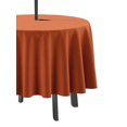 thumbnail image 3 of Vargottam Indoor/Outdoor Round Tablecloth 58 Inch Round Tablecloth with Umbrella , Waterproof Zippered Patio Table Cloths, Spring/Summer Table Covers for Backyard Circular Table/BBQs/Picnic - Orange, 3 of 7