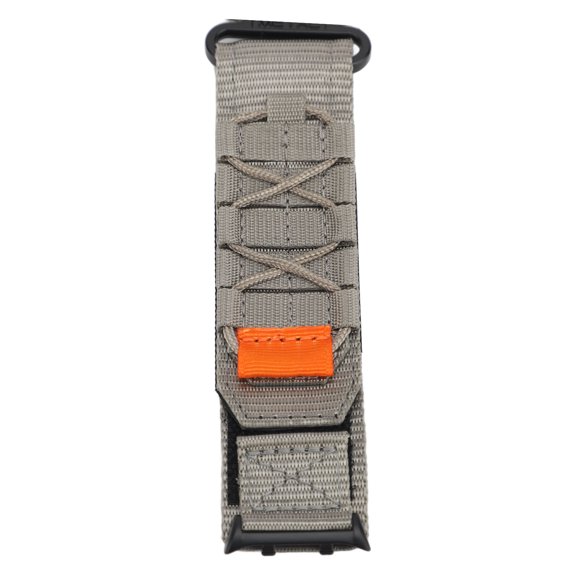 Hook Loop Sport Watch Strap, Adjustable Size G Hook Soft Nylon Hook Loop Watch Strap Quick Drying  for Smartwatch Midnight Blue,Grey