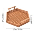 thumbnail image 3 of ZZkhGO Woven Storage Basket with Handle, Imitation Rattan Bread Fruit Tray, Kitchen Living Room Picnic Organizer for Home, 3 of 6