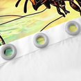 thumbnail image 4 of Rideaux Occultants pour Fenêtres Abeille 30 %-50 %, Rideaux Botaniques Rustiques de Jardin avec Coquelicots Rouges pour Salon, Rideaux de Fenêtre Patchwork Style Vitrail Artistique 52l X 63h 2 Panneaux, 4 of 6