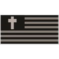 thumbnail image 1 of Plaque d'Immatriculation Photo Croix Chrétienne sur Drapeau Gris, 1 of 1