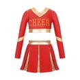thumbnail image 1 of Sxiwei Kids Girls Cheerleading Uniform Cheer Outfits Metallic Patchwork Competition Performance Costume A01 12, 1 of 7