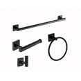 thumbnail image 1 of Aura 4-Piece Bathroom Hardware Accessory Kit, Matte Brass, Towel Bar, Towel Ring, Robe Hook, Toilet Paper Holder, 1 of 2