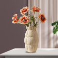 thumbnail image 3 of GUOOL Ceramic Vase Flower Container Decorative Vase for Office Dining Table Decoration Beige, 3 of 9