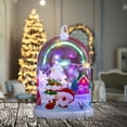 thumbnail image 4 of Christmas Tree Decorations, Colorful Lights Small Night Light Desktop Pendant, Snow Scenery Ornaments with Snowman Santa, Battery Powered, Christmas Gifts Christmas Tree Lights, 4 of 6
