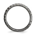 thumbnail image 2 of Sterling Silver Stackable Expressions Polished Black-plate Wave Ring Size 6, 2 of 3