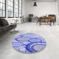 thumbnail image 4 of Ahgly Tapis Rectangulaire Lavable en Machine Intérieur Transitionnel Violet Pervenche, 2 Pieds x 5 Pieds, 4 of 7