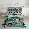 thumbnail image 2 of Erosebridal Ensemble de Literie Camping Heureux Simple, Couette Véhicule Récréatif, Décoration de Chambre Vintage, Réversible, Léger, 2 Pcs, 2 of 7