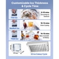 thumbnail image 4 of KFFKFF Commercial Ice Maker Machine, 130 lbs/24h with 30 lbs Storage Capacity, Built-in/Freestanding/Under Counter, Stainless Steel Ice Maker with LED Display & Self-Cleaning, 4 of 9