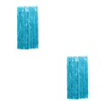 thumbnail image 3 of Transemion Frange en Aluminium Bon Effet de Démonstration pour Anniversaire Anniversaire Mariage Frange en Aluminium Rideau de Fête Toile de Fond en Aluminium Bleu Clair 3*1m 2Ensemble, 3 of 5