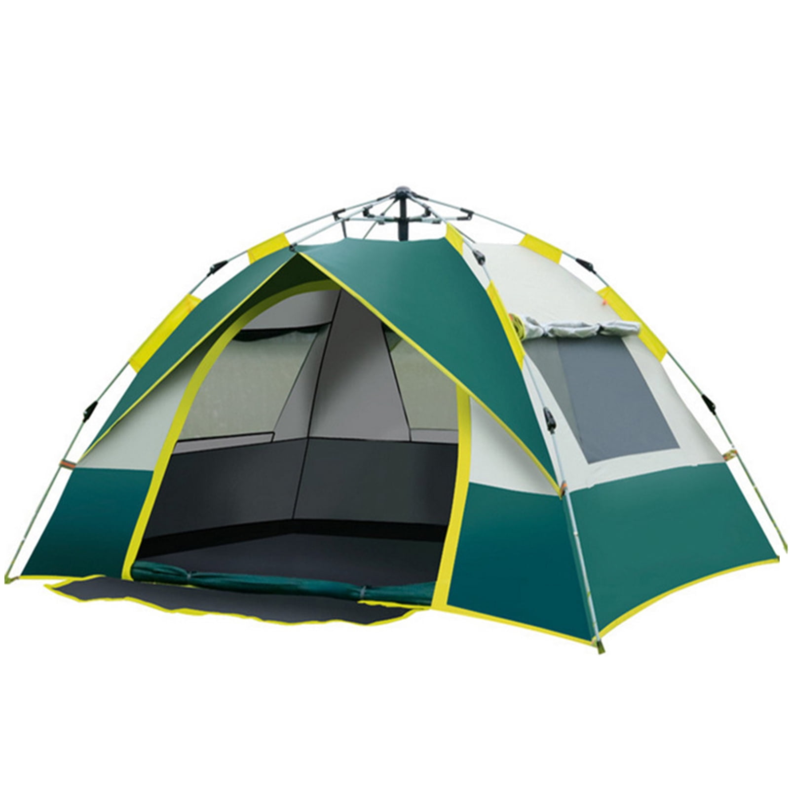 Outdoor Pop Up Tent -resistant Portable Instant Automatic Camping Tent for 2-3 Person Family Tent Camping Hiking Backpacking Dark green For 2-3 persons