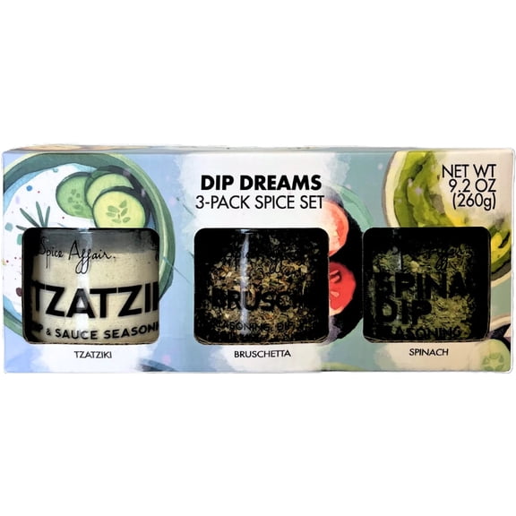 Dip Dreams 3-Pack Dip & Sauce Seasoning Gift Set, 280 g
