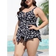 thumbnail image 3 of Charmo Womens Plus Size Tankini Tops Flowy Bathing Suits Tops Printed Swim Tops, 3 of 6