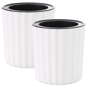 2Pcs Self Watering Pots Self Watering Flower Pots Plastic Violet Pots Decorative Planter for Plants