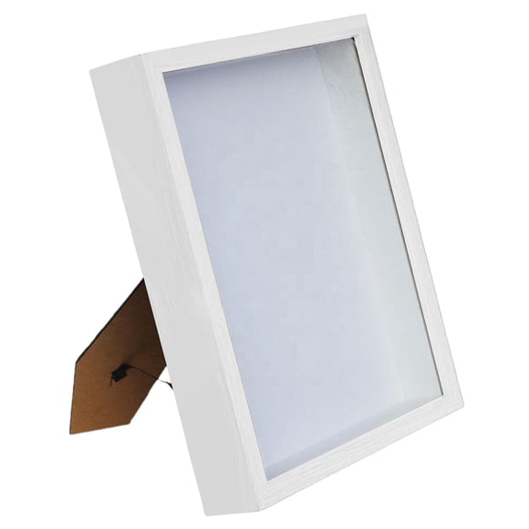 BINGLI Shadow Box Display Case Picture Frame with Glass Front,Dried Flower Photo Frame,Table Top Display or Wall mounting,Flower Display Stand and Baby Birth Memorial Wedding Photos