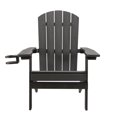 thumbnail image 2 of Tranquilo Depot Folding Dark Grey Adirondack Chair, 2 of 12